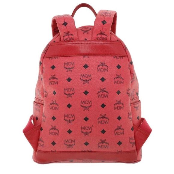 MCM Vicetos Backpack PVC Leather Pink - Picture 2 of 15